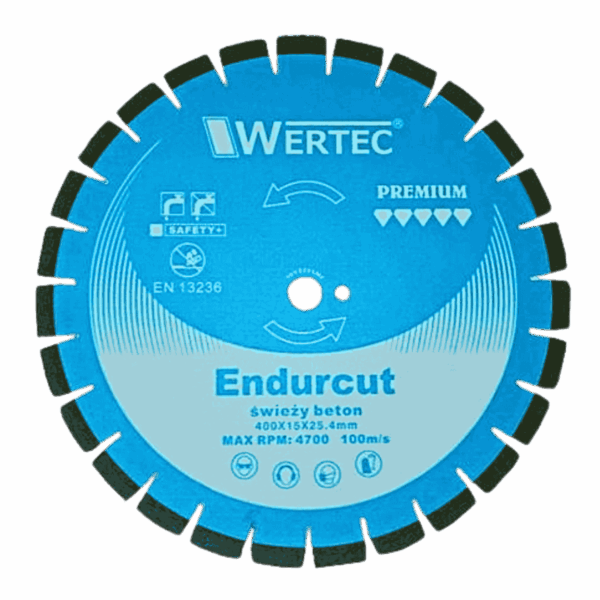 Tarcza diamentowa ENDURCUT 400x15x25,4mm świeży be