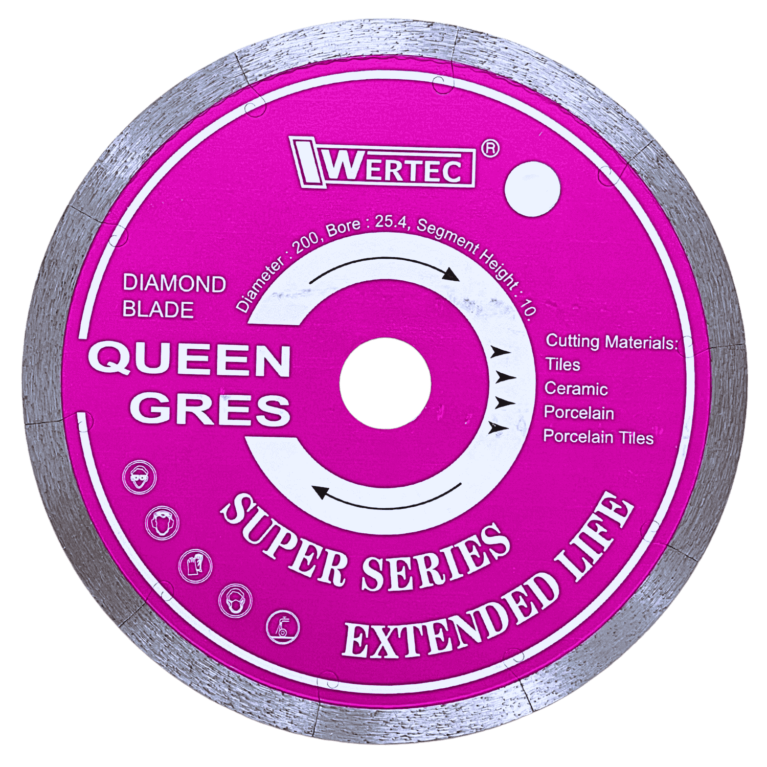Tarcza diamentowa QUEEN GRES 200x1.8x10x25.4mm - Q