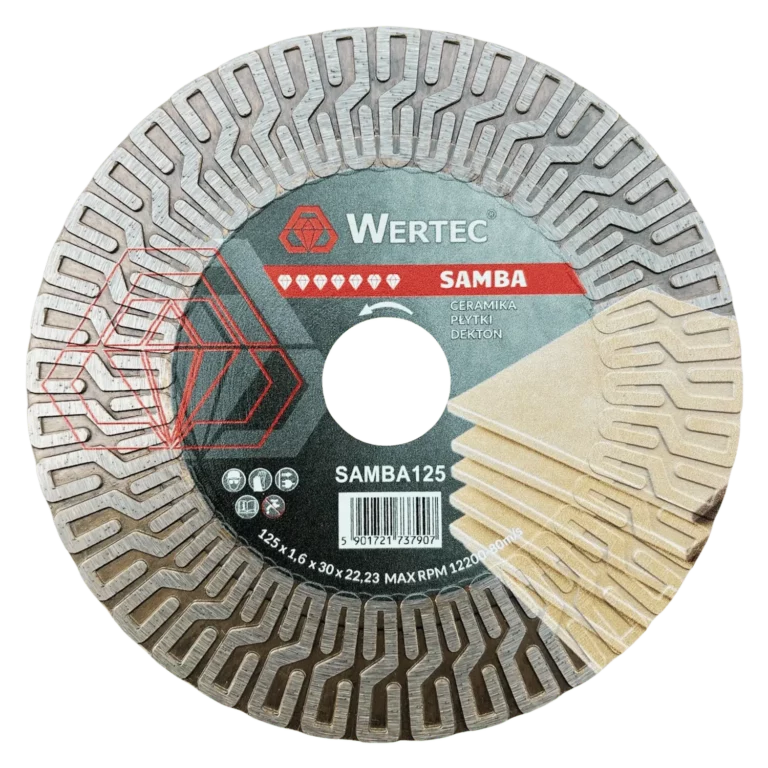 Tarcza diamentowa do ukosowania płytek 45° SAMBA 125 mm WERTEC