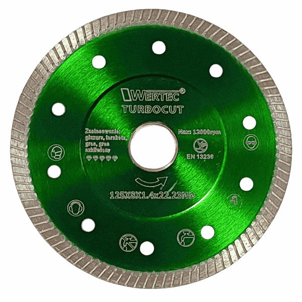 Tarcza diamentowa 125x22,23x1,4mm TurboCut WERTEC - TURBOCUT125