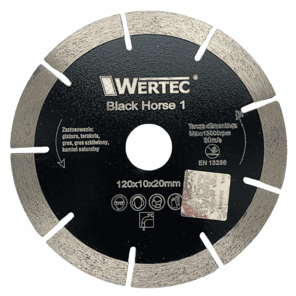 Tarcza diamentowa Black Horse 1 120x20mm WERTEC -