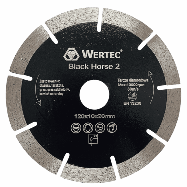 Tarcza diamentowa Black Horse 2 120x20mm WERTEC -