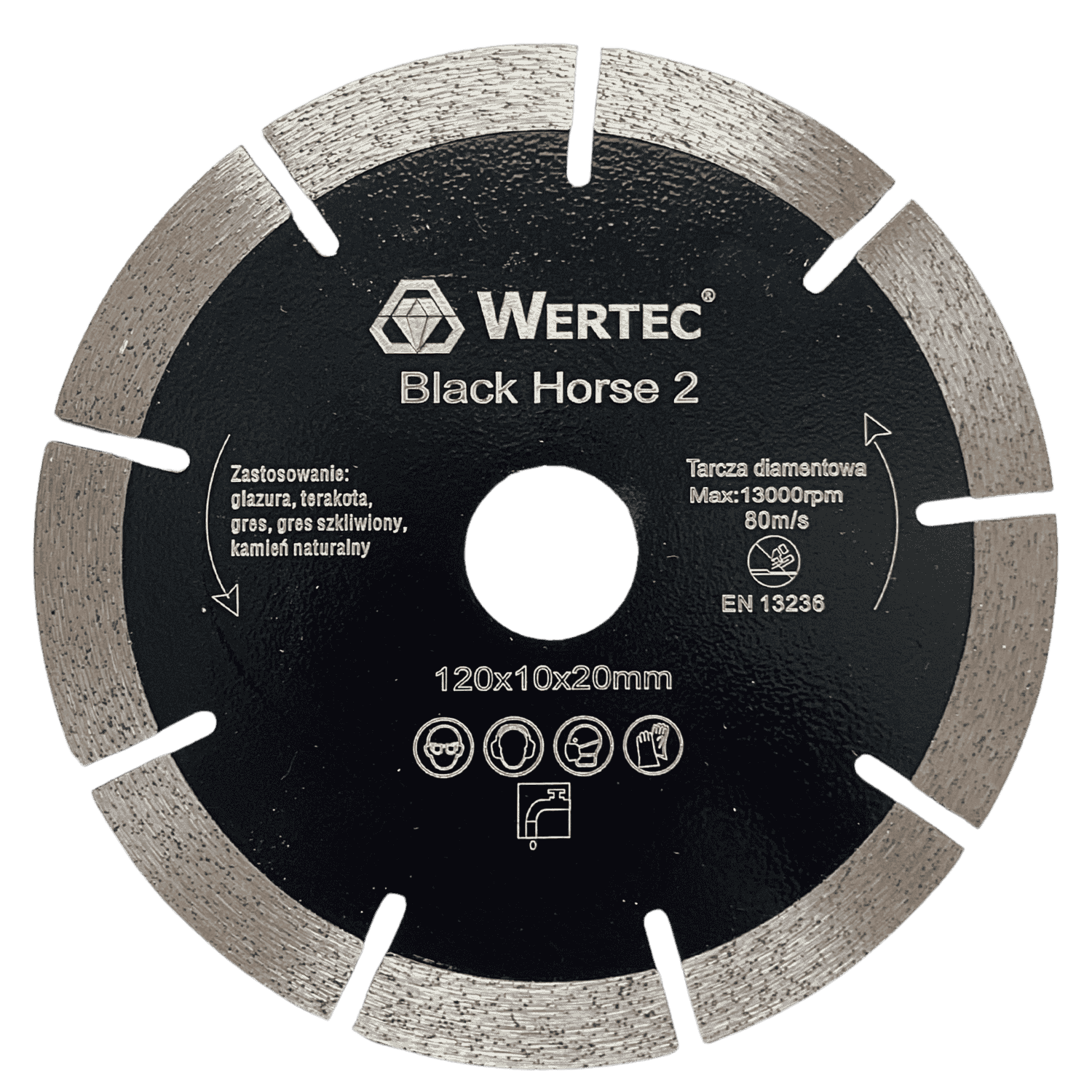 Tarcza diamentowa Black Horse 2 120x20mm WERTEC -
