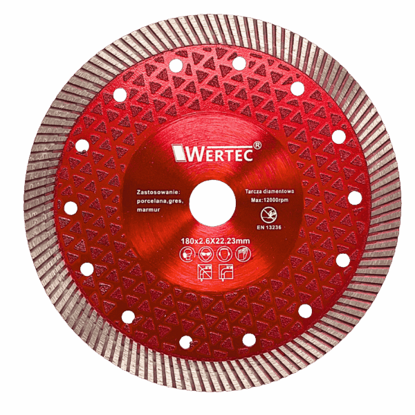 Tarcza diamentowa 180x2,6x22,23 turbo na mokro - W