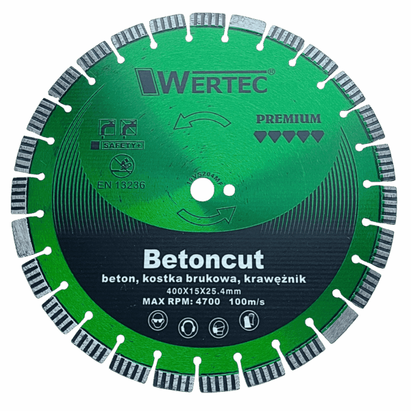 Tarcza diamentowa 400x15x25,4 TN GREEN WERTEC - WT