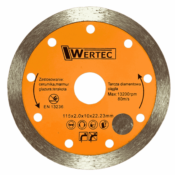 TARCZA DIAMENTOWA CIĄGŁA 115 MM WERTEC - WTDC115