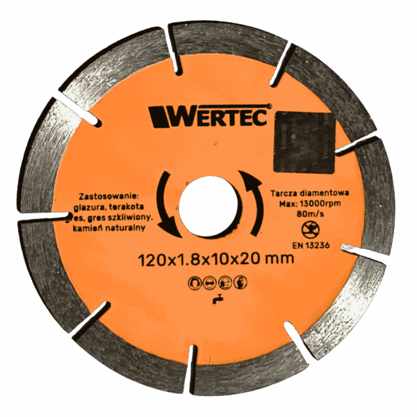 Tarcza daimentowa ciągła 120x20x10mm WERTEC - WTDC