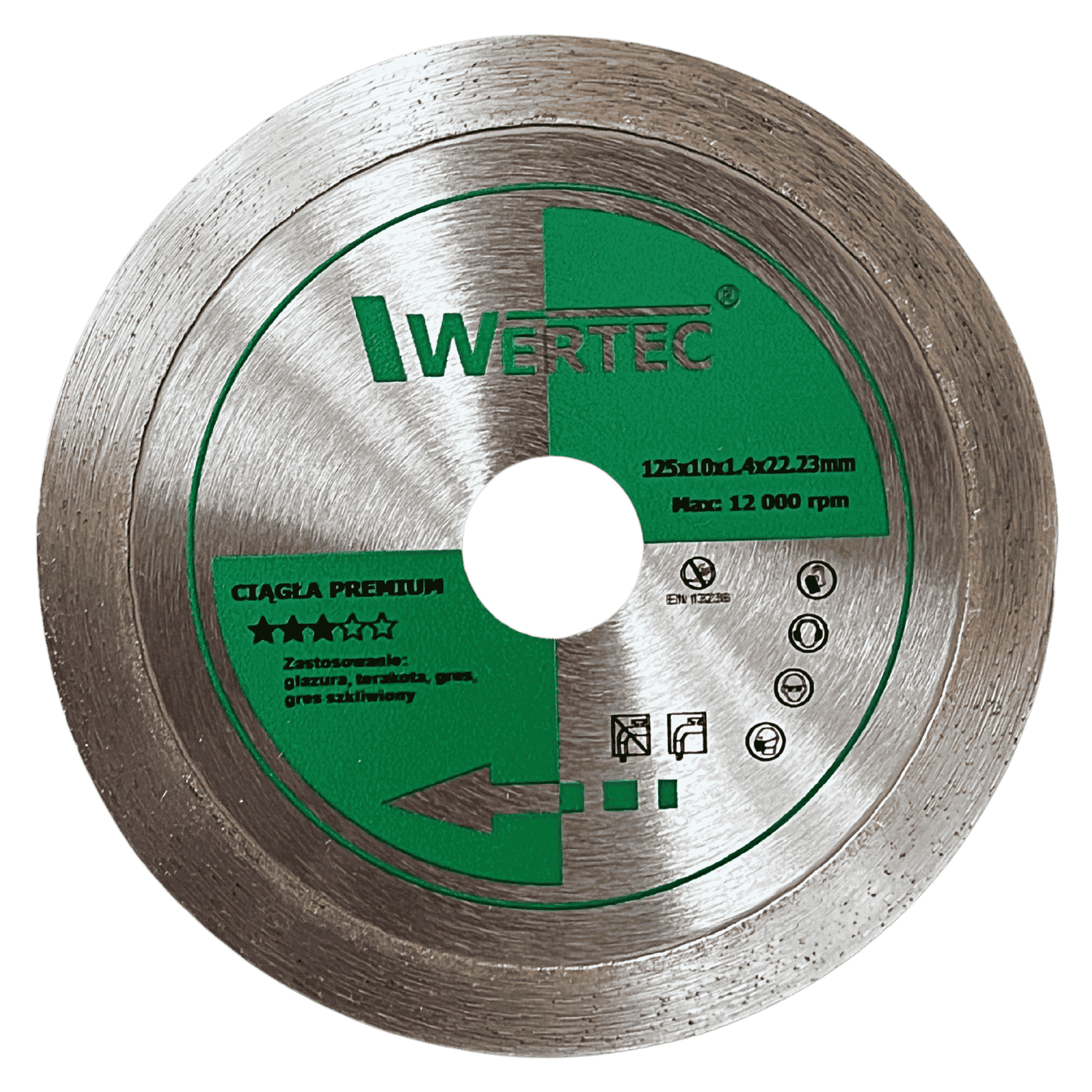 TARCZA DIAMENTOWA CIĄGŁA 125 MM PREMIUM WERTEC - W