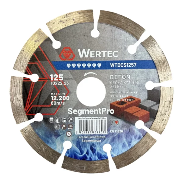 tarcza diamentowa 125x22.23xH10 SegmentPro WTDCS1257
