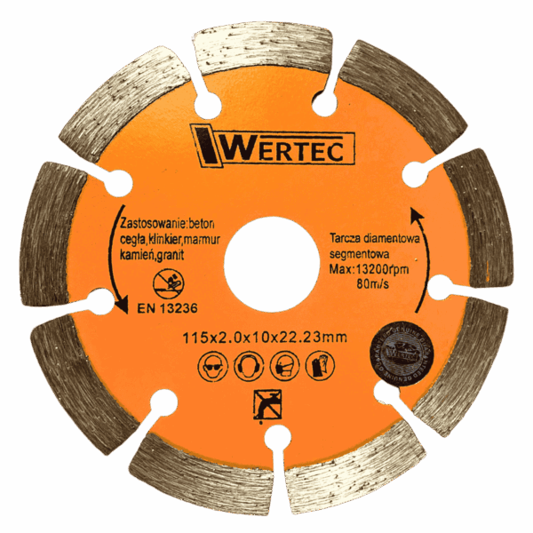 TARCZA DIAMENTOWA SEGMENT. 115 MM WERTEC - WTDS115