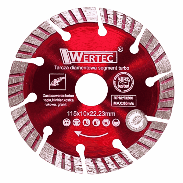TARCZA DIAMENTOWA SEGMENT.TURBO "S" 115X10MM WERTE