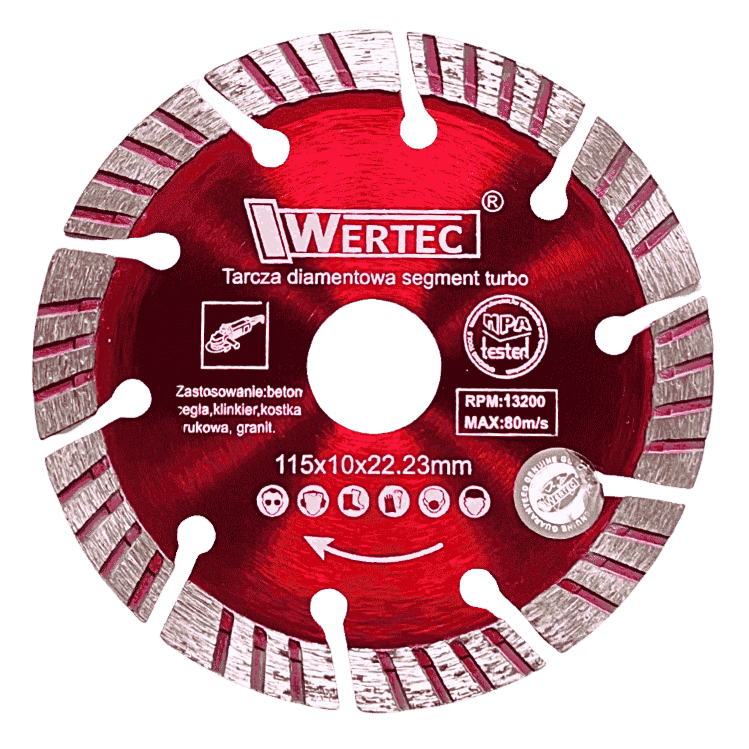 TARCZA DIAMENTOWA SEGMENT.TURBO "S" 115X10MM WERTE