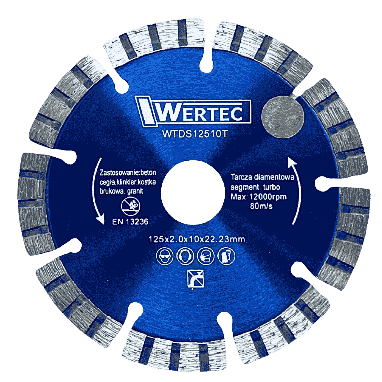 Tarcza diamentowa segmentowa turbo 125 mm WERTEC