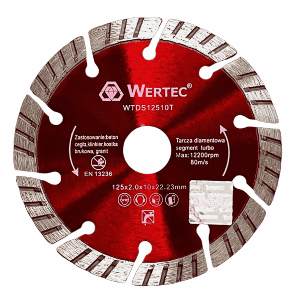 TARCZA DIAMENTOWA SEGMENT. TURBO "S"125X10MM WERTE