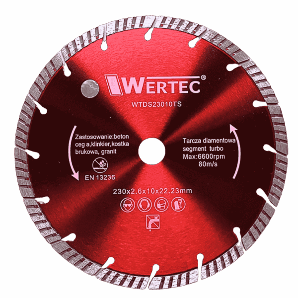 TARCZA DIAMENTOWA SEGMENT.TURBO "S" 230X10MM WERTE