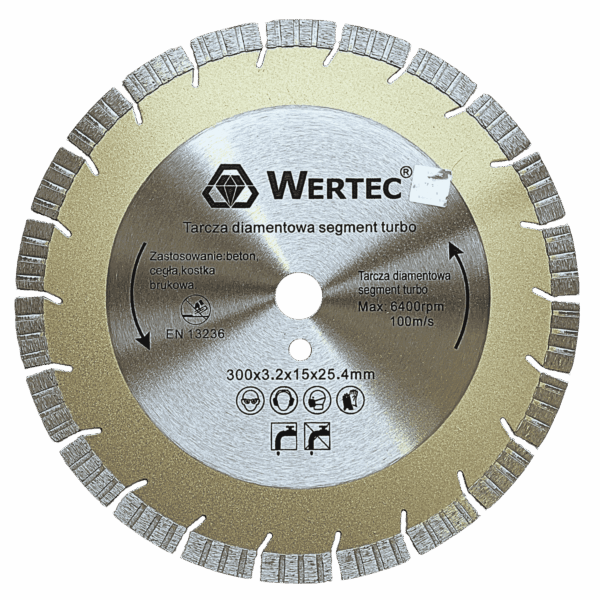 TARCZA DIAMENTOWA SEGMENTOWA TURBO 300 MM DO BETON