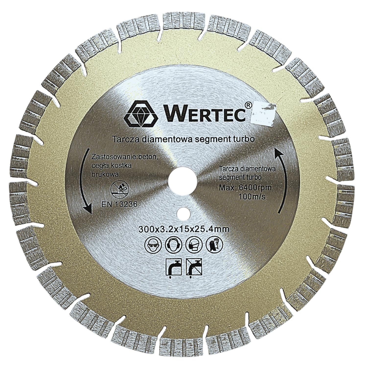TARCZA DIAMENTOWA SEGMENTOWA TURBO 300 MM DO BETON