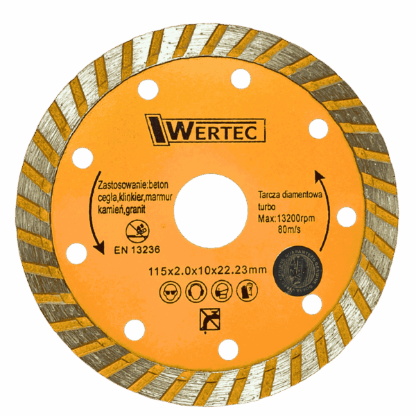 TARCZA DIAMENTOWA TURBO 115 MM WERTEC - WTDT115