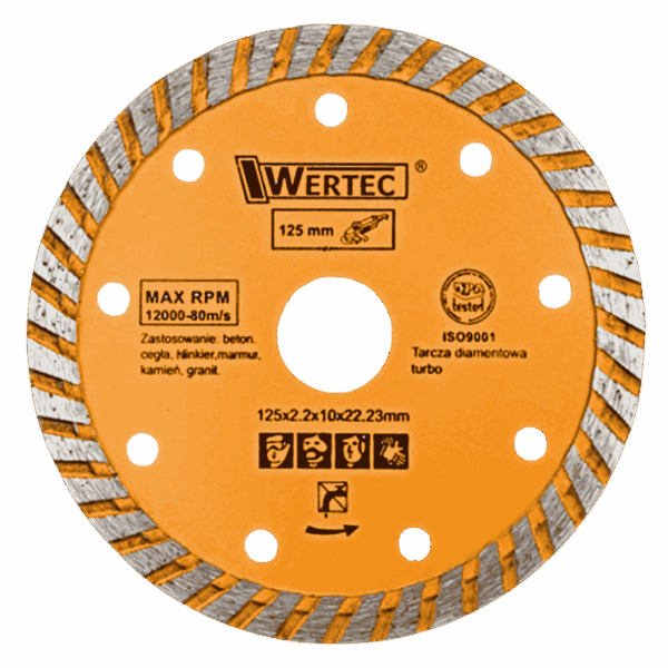 TARCZA DIAMENTOWA TURBO 125 MM WERTEC - WTDT125