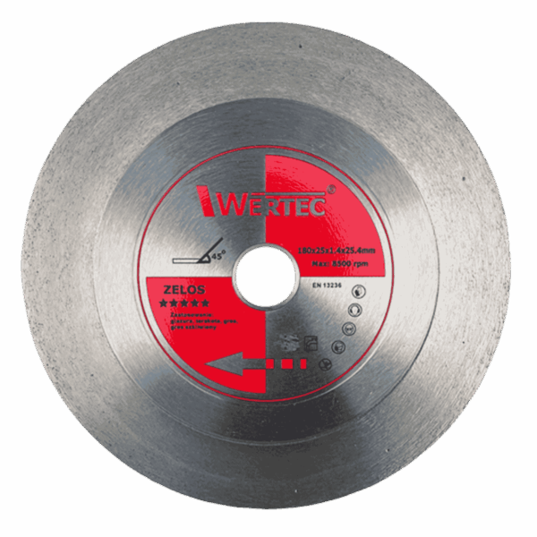 Tarcza diamentowa 180x25,4/22,23x1,4x25mm ZELOS -