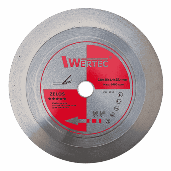 Tarcza diamentowa 230x25,4/22,23x1,4x25mm ZELOS -