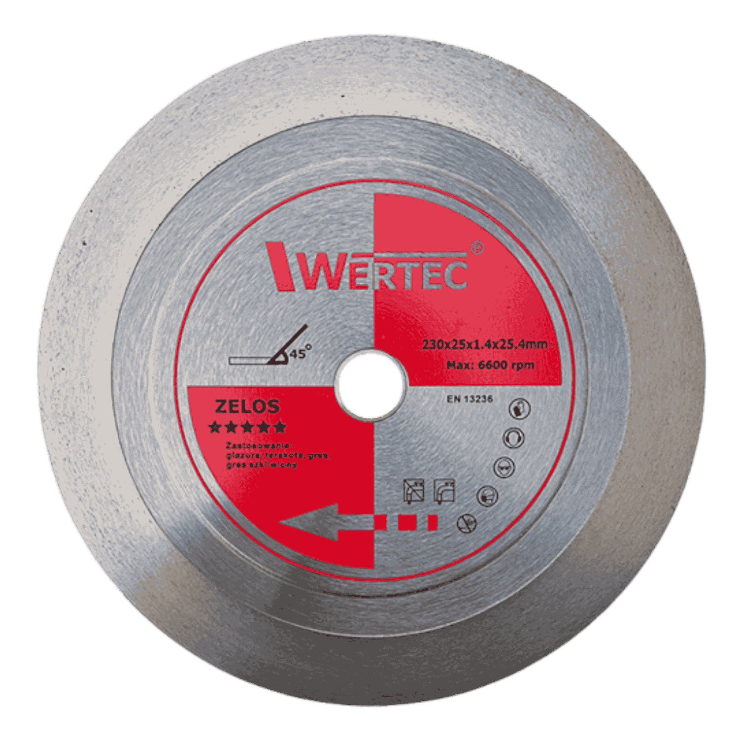 Tarcza diamentowa 230x25,4/22,23x1,4x25mm ZELOS -