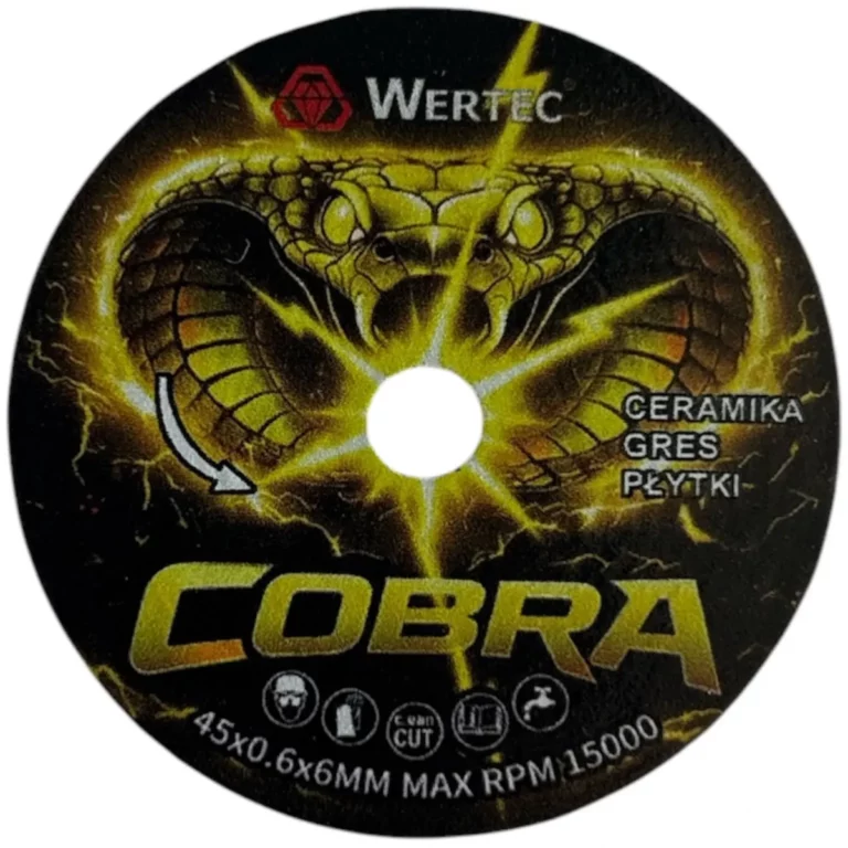 Tarcza diamentowa do gresu i spieków 45x0,6x6mm COBRA45 WERTEC NANOCUT45