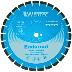 Tarcza diamentowa do betonu ENDURCUT 400x15x25,4mm świeży beton WERTEC