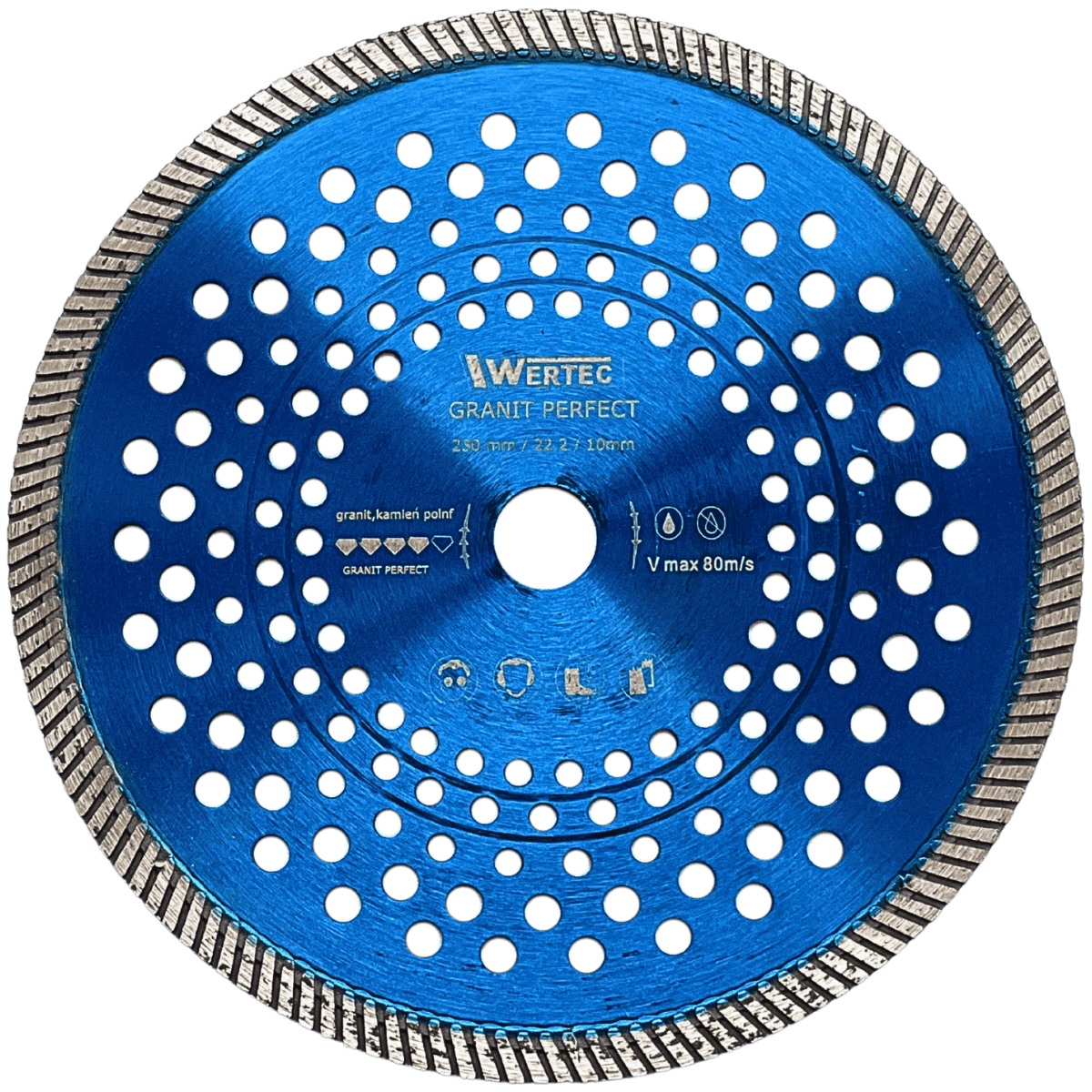 Tarcza diamentowa do kamienia GRANIT 230x10x22,23 WERTEC
