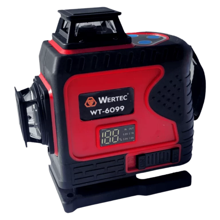 Laser poziomujący 4D 16 linii zielony WT-6099, 2 akumulatory WERTEC