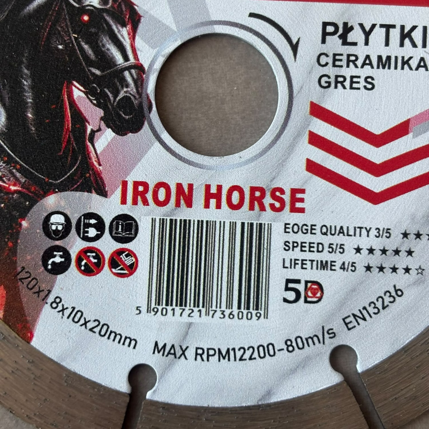 Tarcza diamentowa 120x20x10mm segmentowa IRON HORSE - obrazek 2